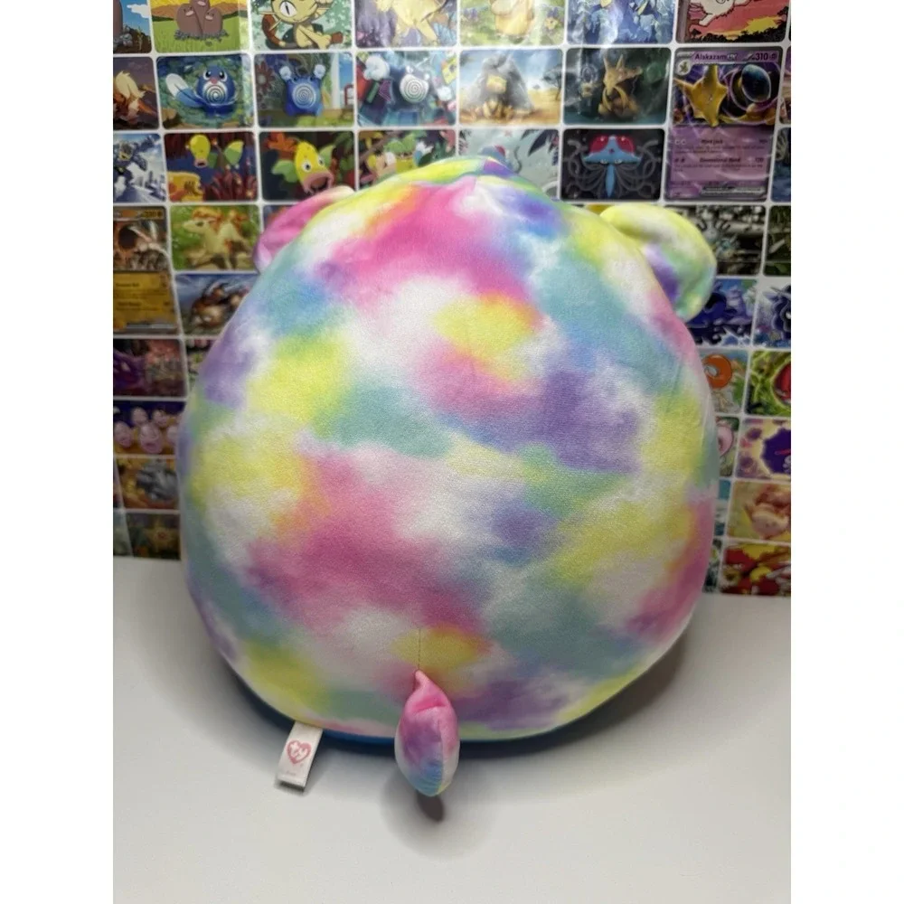 Ty‎ Beanie Ballz Hope Rainbow Tie Dye Bear Plush 14